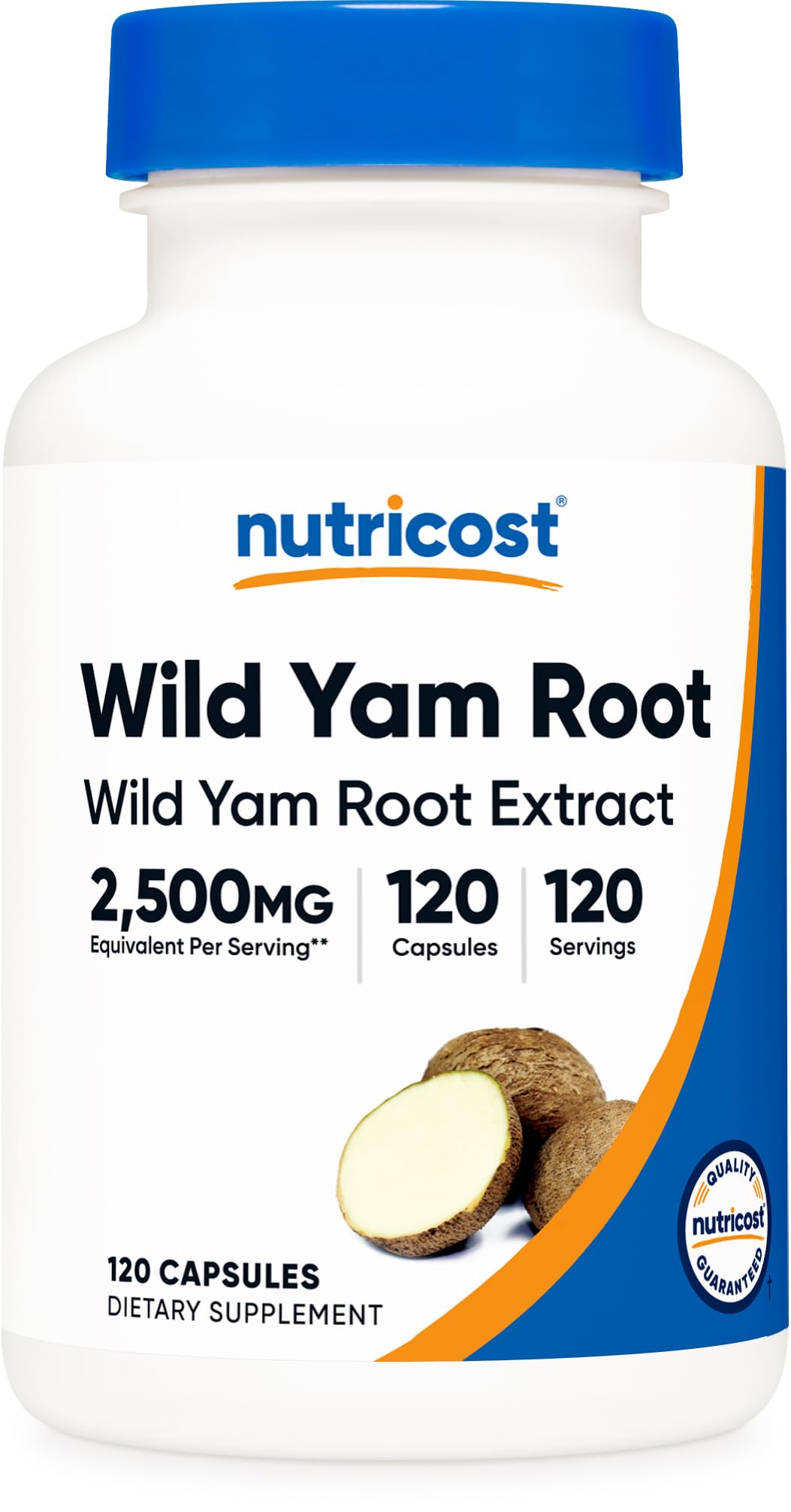 Nutricost ñame silvestre cápsulas empaque visible para uso diario