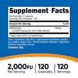 Nutricost nattokinase cápsulas 120, conveniencia diaria y dosificación simple.