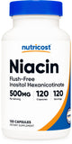 Nutricost Niacina sin Flush en cápsulas, opción suave para uso diario