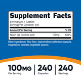 Etiqueta libre de OGM de Nutricost Niacina para consumo diario.