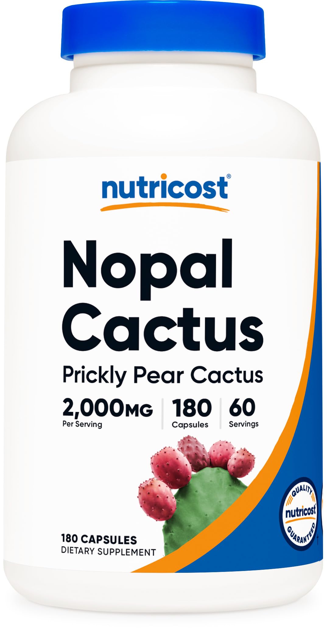 Botella Nutricost Nopal Cactus con cápsulas para uso diario.