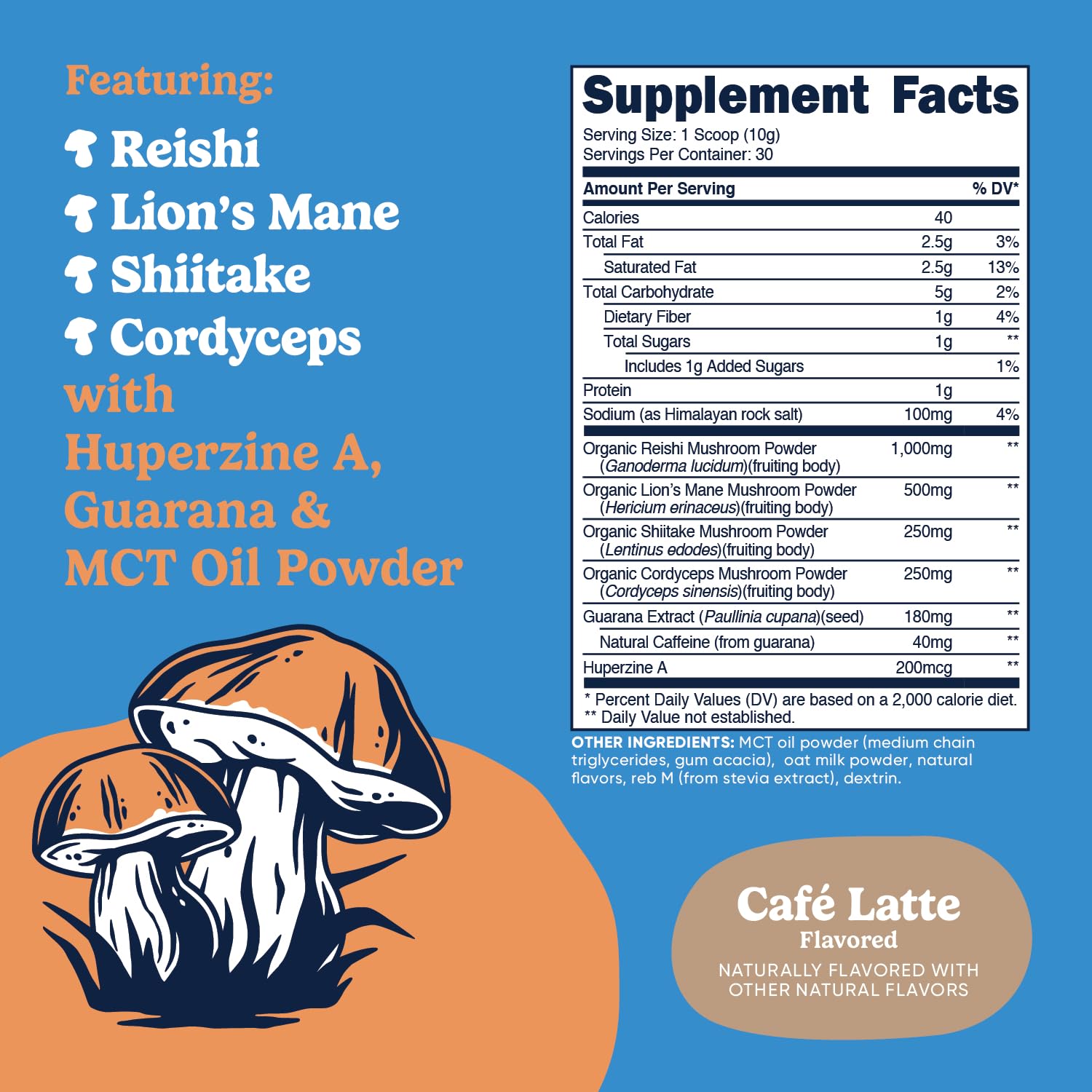 Nutricost Nutrizen AM Focus mezcla de hongos Reishi y Lion's Mane