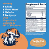 Nutricost Nutrizen AM Focus, porciones de vainilla chai para uso diario.