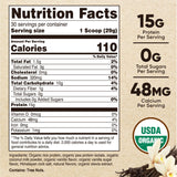 Nutricost Batido Vegano de vainilla, ingredientes orgánicos y opción vegetariana.