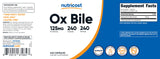 Nutricost Ox Bile: uso diario sencillo para apoyar la digestión tras comidas abundantes.