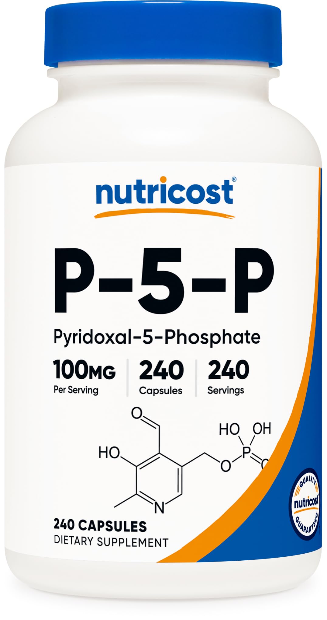 Nutricost P5P 100 mg cápsulas: enfoque en cápsulas para apoyo nutricional diario.