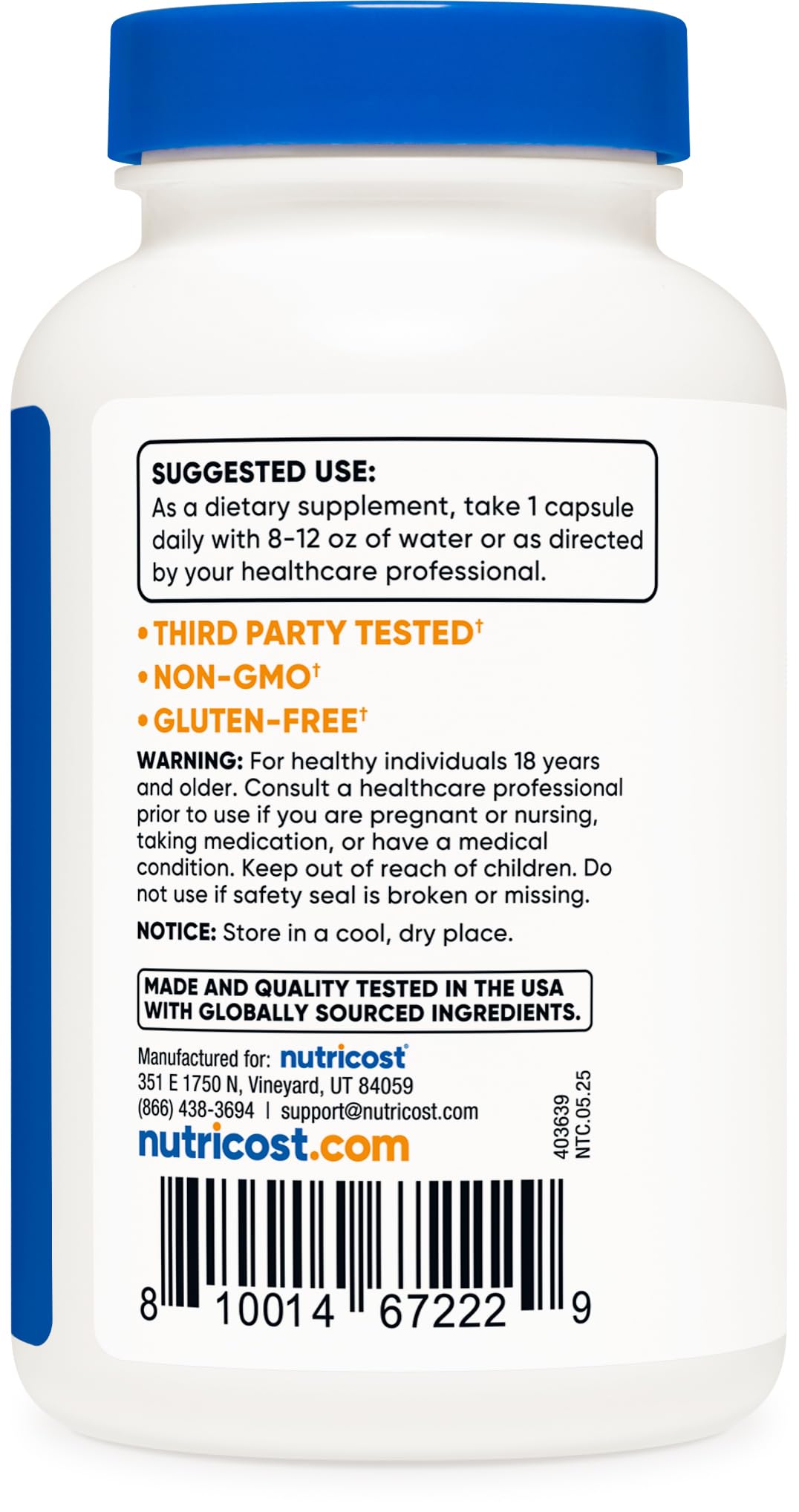 Fábrica GMP-FDA donde se fabrica Nutricost P5P, calidad