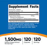 Nutricost extracto de flor de pasion cápsulas fáciles de tragar para consumo diario.