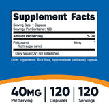 Nutricost Policosanol 40 mg: etiqueta frontal muestra información de calidad