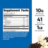 Nutricost polvo mct c8 vainilla con cucharada medidora para porciones rápidas