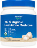 Nutricost polvo melena de león orgánico 8 oz, ideal para batidos