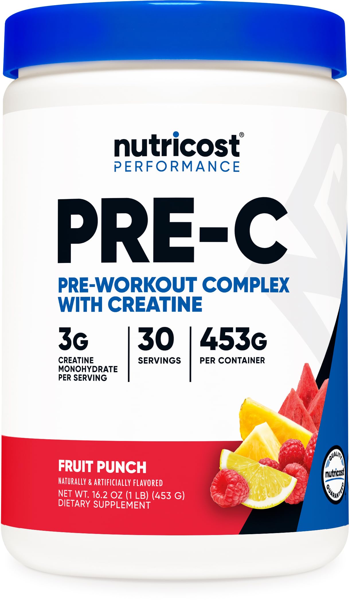 Nutricost Pre-Entrenamiento con Creatina, bote, impulso para entrenamientos intensos.