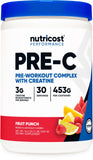 Nutricost Pre-Entrenamiento con Creatina, bote, impulso para entrenamientos intensos.