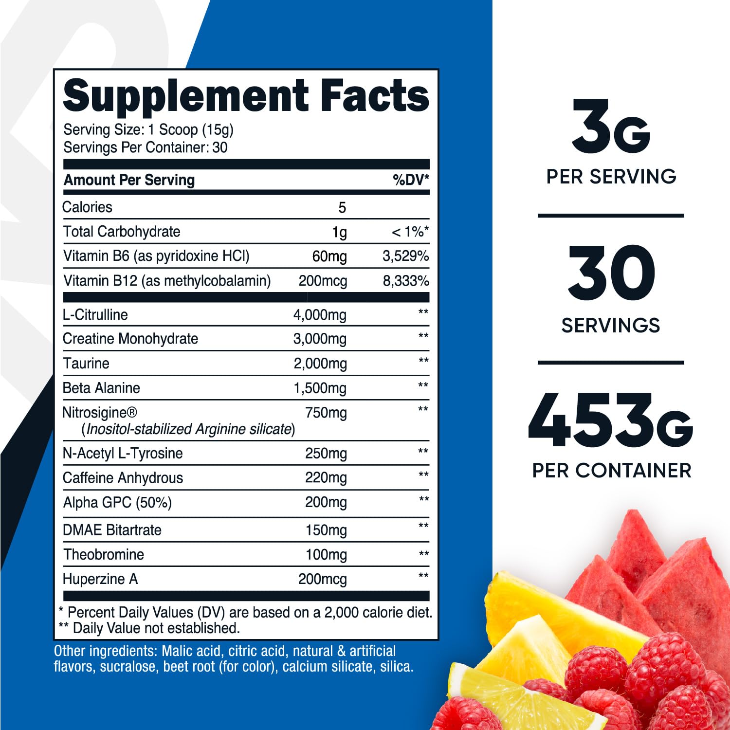 Nutricost Pre-Entrenamiento con Creatina, medidor, dosis precisa para cada sesión.