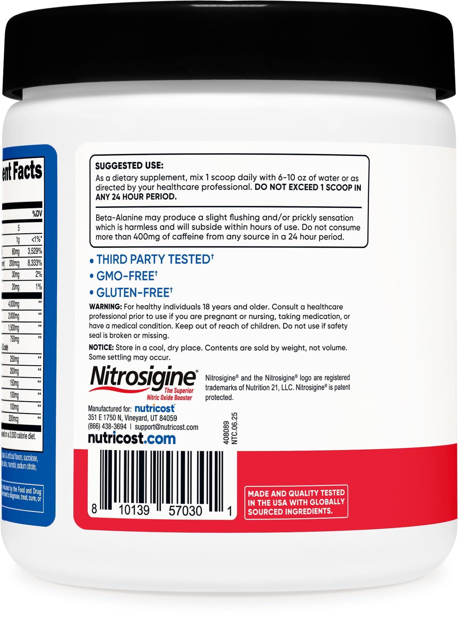 Nutricost Pre-Entrenamiento, dosificador para dosis precisa en cada sesión