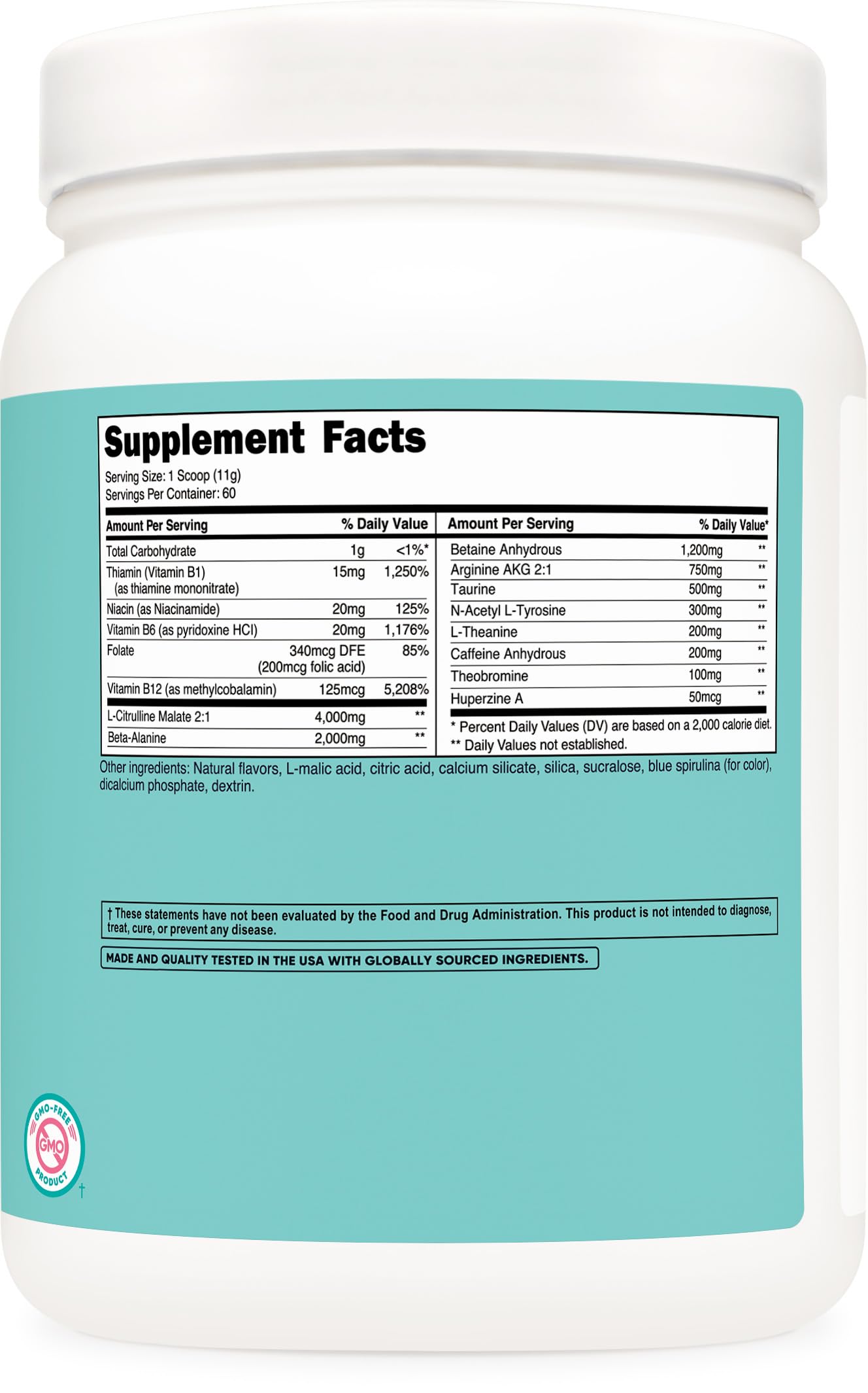 Nutricost Pre-entrenamiento mujer, envase fácil de usar para rutinas de fitness.