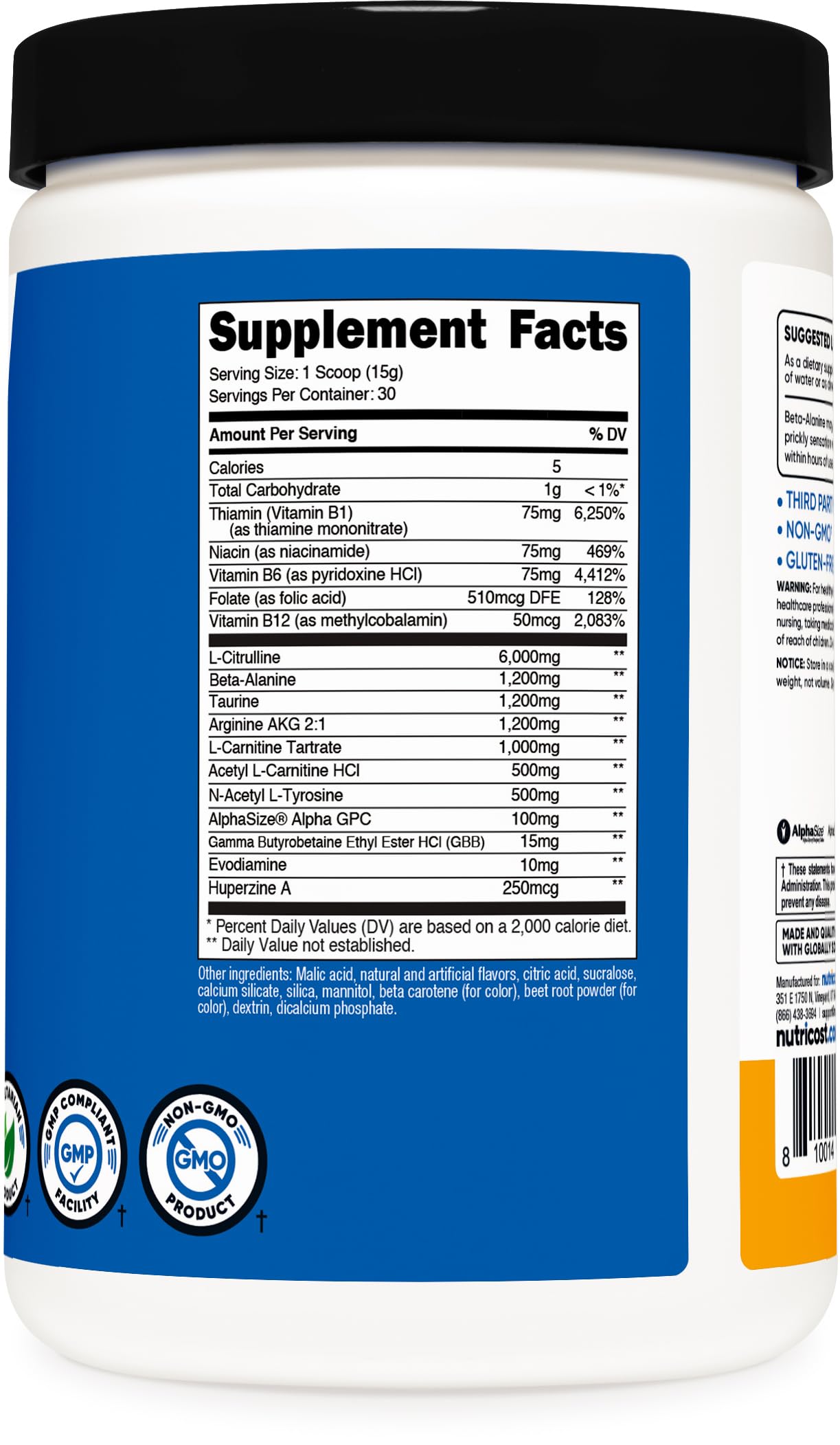 Escena de entrenamiento con Nutricost preentrenamiento sin estimulantes rendimiento limpio
