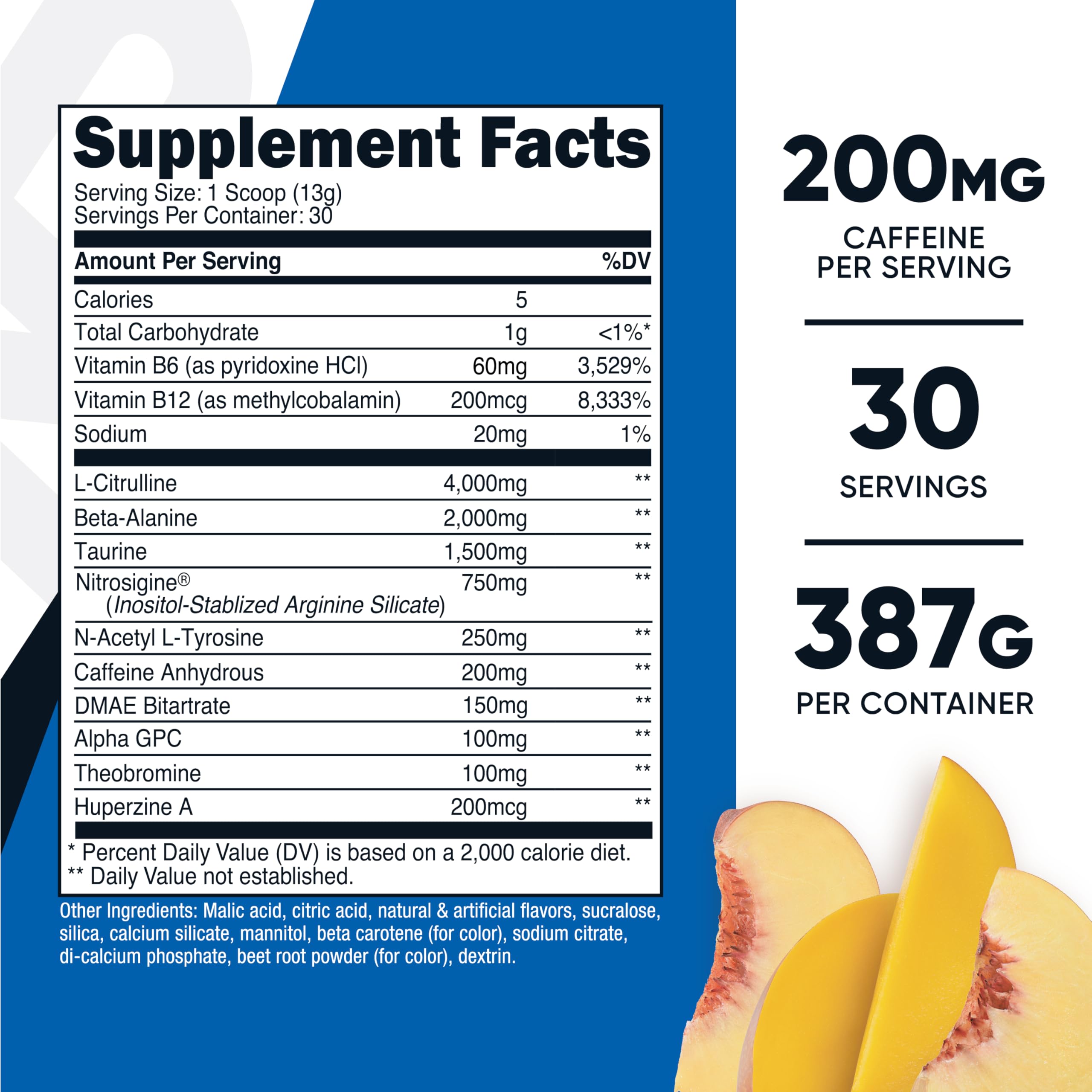 Nutricost Pre-Workout dosificador porción para medición precisa en cada sesión.