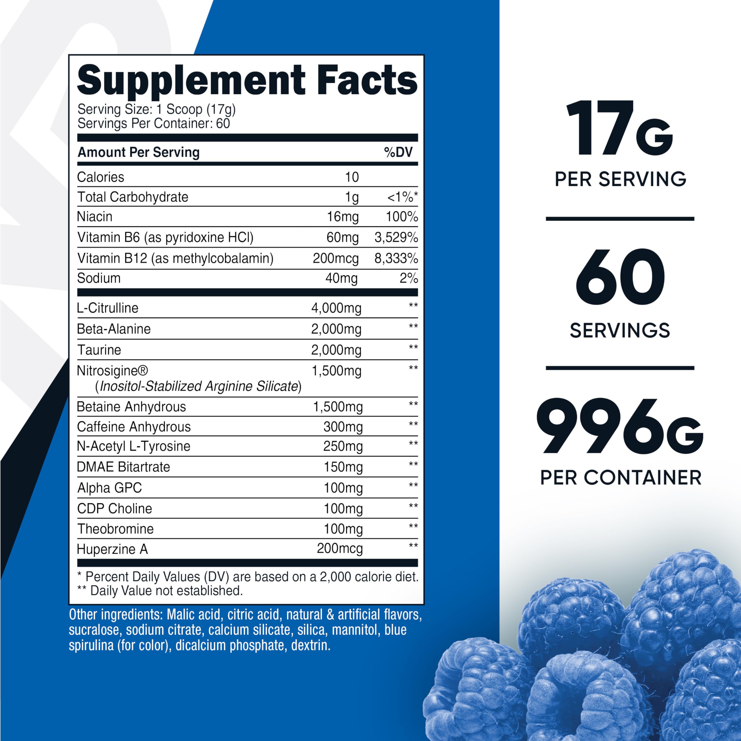 Nutricost Pre-X Xtreme en embalaje de 60 porciones, ideal para sesiones regulares.