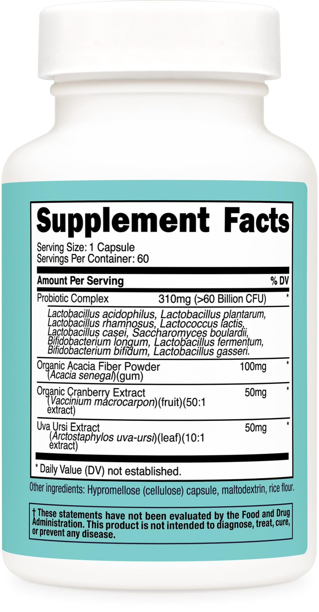 Nutricost Probiótico para Mujeres con extracto de arándano para apoyo diario.