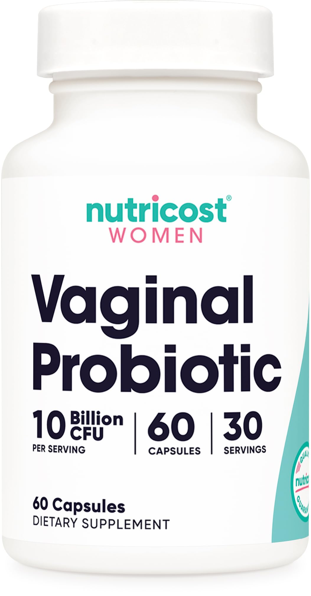 Nutricost probiótico vaginal en bote con cápsulas para soporte diario de bienestar