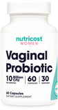 Nutricost probiótico vaginal en bote con cápsulas para soporte diario de bienestar