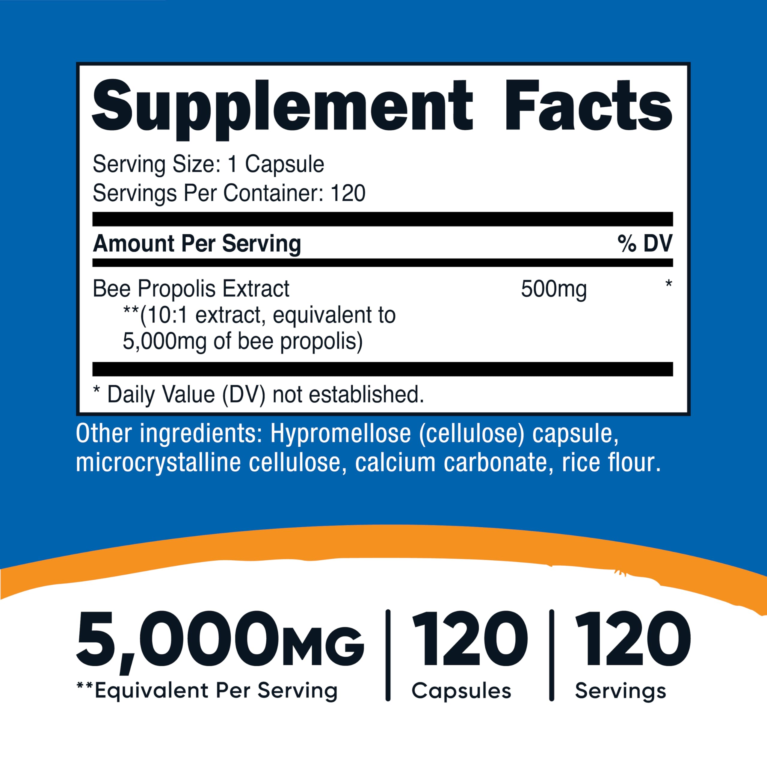 Propóleo Nutricost: cápsulas de 500 mg para dosis diaria