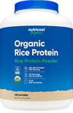 Nutricost Proteína de Arroz Orgánica en bolsa de 5 libras, ideal para batidos
