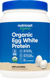 Nutricost Proteína de clara de huevo orgánica en bote, polvo versátil para batidos proteicos