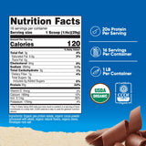 Nutricost proteina de guisante orgánica chocolate, cucharita de medición para dosis precisas