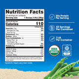 Nutricost proteína de guisante orgánica, etiqueta USDA, garantiza calidad y origen vegetal.