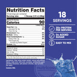 Nutricost Proteína de Suero Aislada Frambuesa, batido rápido en vaso.
