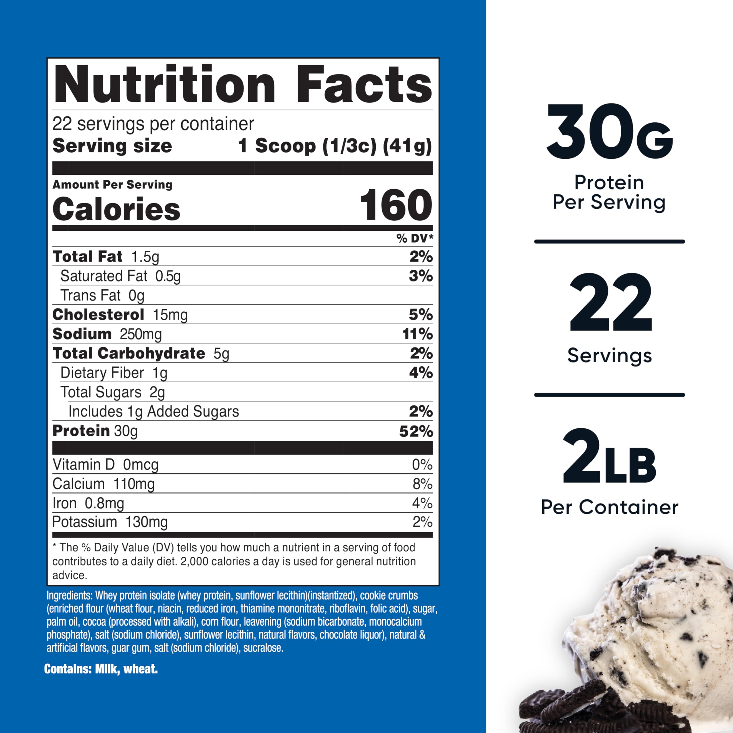 Nutricost proteina de suero aislada, porcion 30 g con medida incluida, ideal para recuperación tras entreno