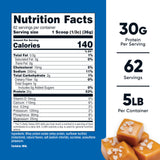 Nutricost proteina de suero aislada sabor caramelo salado, porciones fáciles de medir para control de ingesta.