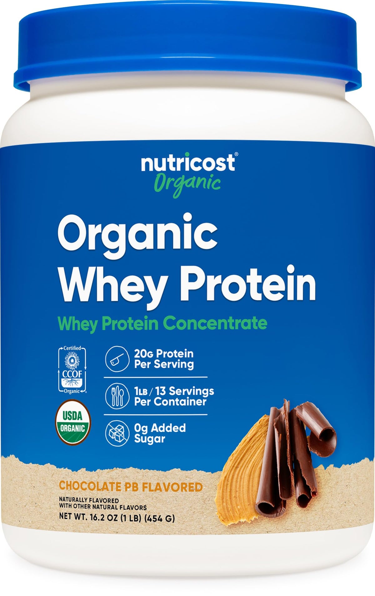 Nutricost proteína de suero concentrada chocolate mantequilla de maní en botella para entrenamiento