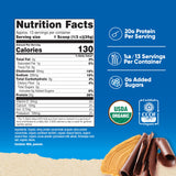 Nutricost proteína de suero chocolate con mantequilla de maní vertido en vaso para batidos rápidos