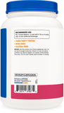 Nutricost Proteína de Suero Aislada fresa açaí, etiqueta nutricional legible.