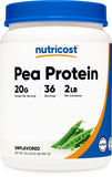 Nutricost proteína de guisante en polvo 2 lb sin sabor para batidos y horneado.
