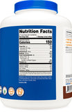 Recipiente de Nutricost con textura de polvo, enfoque en sabor chocolate natural