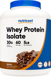 Nutricost Proteína de Suero Aislada Mocha, bote vertido para recuperación muscular tras entreno