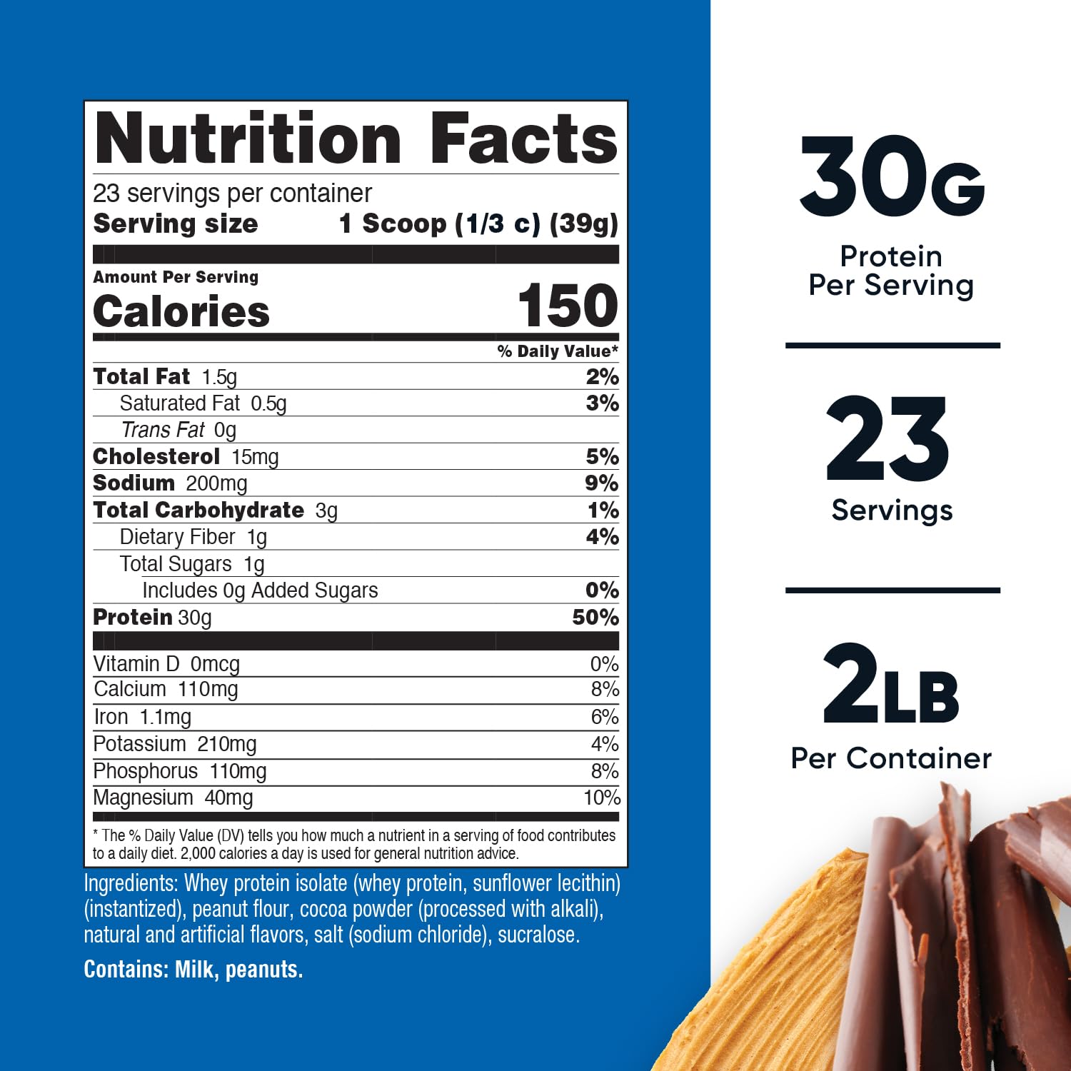 Nutricost proteína de suero aislada, taza mezcladora para preparación sencilla.