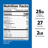Nutricost Proteína de Suero sin sabor, etiqueta clara para ver ingredientes.
