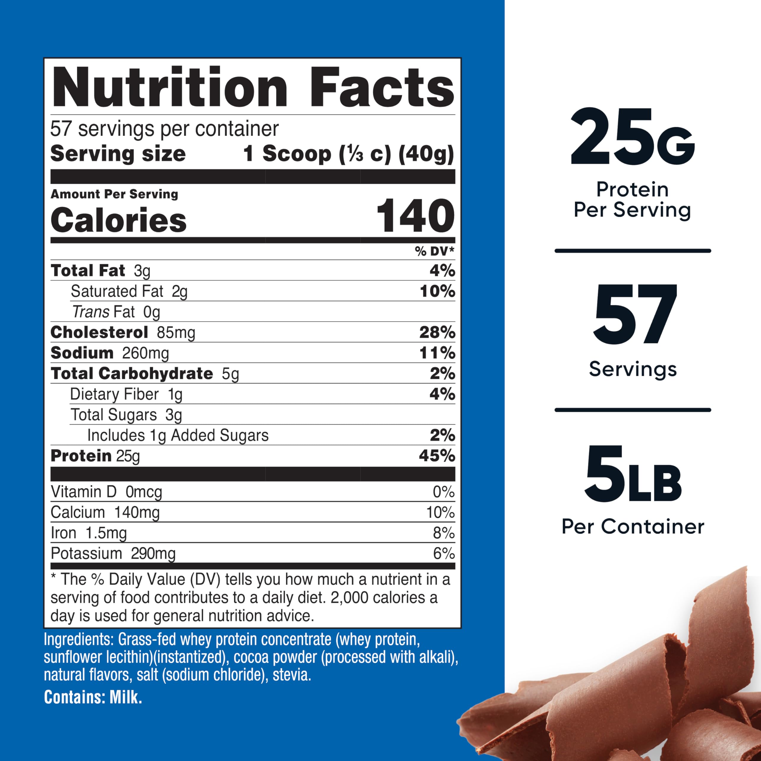 Nutricost Proteína de suero pasto chocolate, vaso rápido para desayuno
