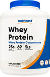 Nutricost proteina de suero sin sabor en bote, ideal para batidos post entrenamiento