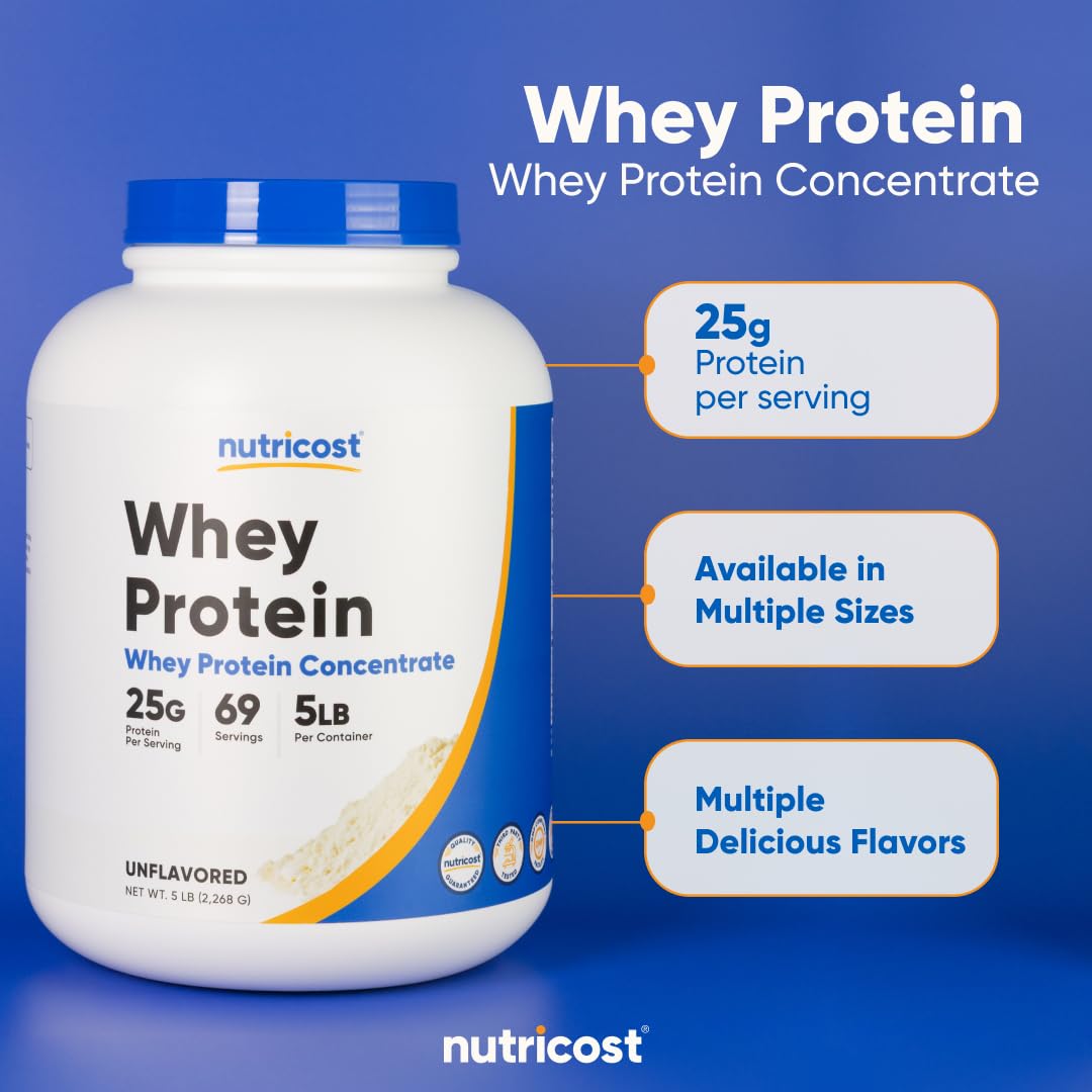 Nutricost proteina de suero sin sabor, proteína concentrada pura