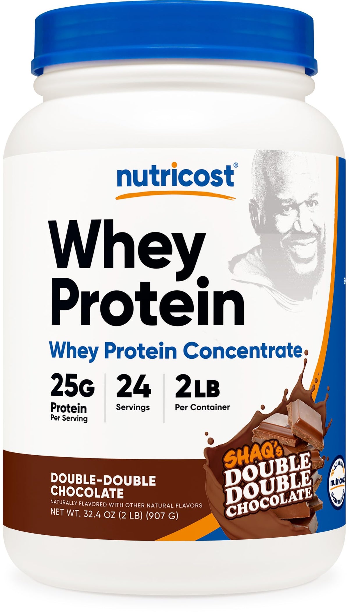 Nutricost Proteína de Suero Concentrada, envase 2 libras para apoyo diario en entrenamientos