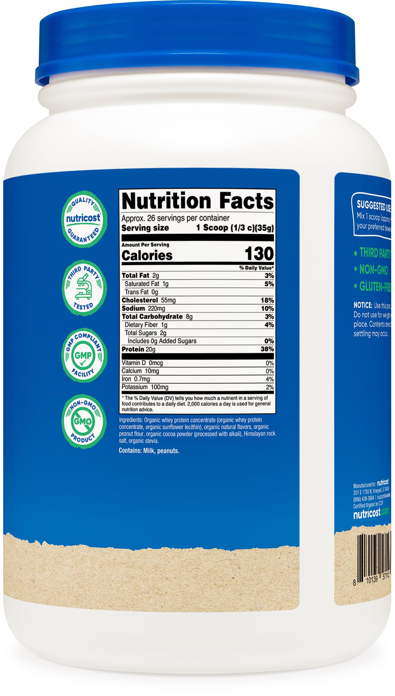 Nutricost pruebas de laboratorio independientes para garantizar calidad