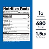 Nutricost, etiqueta del bote clara, verificación de calidad.