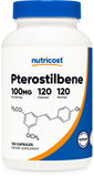 Nutricost Pterostilbene: cápsulas y botella, ideal para un apoyo diario de bienestar