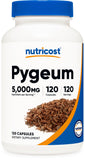 Nutricost Pygeum cápsulas de 500 mg, uso diario sugerido